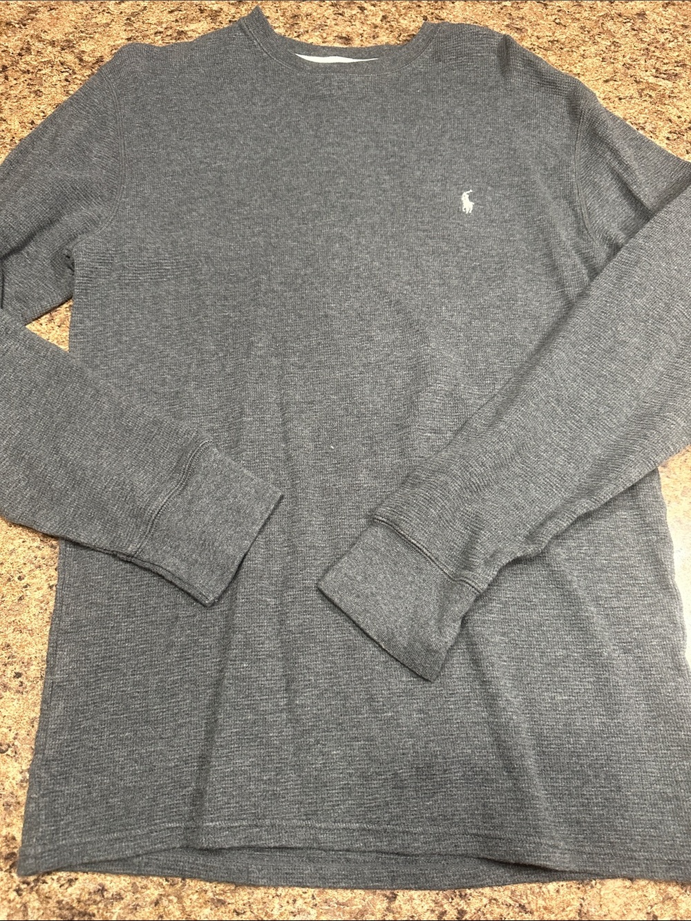Polo by Ralph Lauren Men's Long-Sleeve Thermal Shirt in Heather Gray Medium